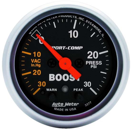 Auto Meter 3377 Sport-Comp Digital Stepper Motor Boost/Vacuum Gauge Auto Meter 3377 Sport-Comp Digital Stepper Motor Boost/Vacuum Gauge