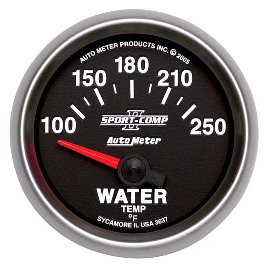 Auto Meter 3637 Sport-Comp II Air-Core Water Temperature Gauge Auto Meter 3637 Sport-Comp II Air-Core Water Temperature Gauge
