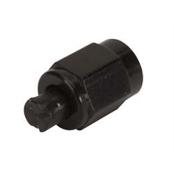 Aluminum Flare Fitting Cap, Black, -3 AN