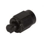 Aluminum Flare Fitting Cap, Black, -3 AN