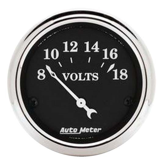 Auto Meter 1791 Old Tyme Black Air-Core Voltmeter Gauge, 2-1/16 Inch Auto Meter 1791 Old Tyme Black Air-Core Voltmeter Gauge, 2-1/16 Inch