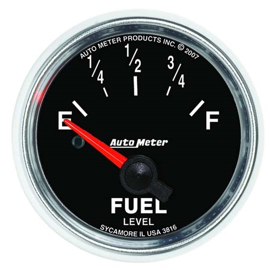Auto Meter 3816 GS Air-Core Fuel Level Gauge, 2-1/16 Inch Auto Meter 3816 GS Air-Core Fuel Level Gauge, 2-1/16 Inch