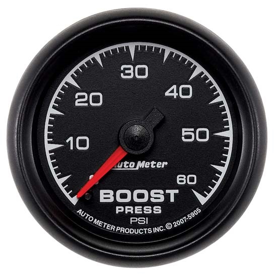Auto Meter 5905 ES Mechanical Boost Gauge, 2-1/16 Inch, 60 PSI Auto Meter 5905 ES Mechanical Boost Gauge, 2-1/16 Inch, 60 PSI