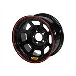 Bassett 52S53 15X12 D-Hole Lite 5 on 5 3 Inch Backspace Black Wheel