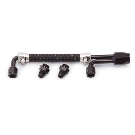 Edelbrock 80913 Performer Series Multi Carb Fuel Line, Black Anodized