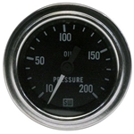 Stewart Warner 82324 Dlx 2-1/16 Oil Pressure Gauge, Mech, 10-200 PSI