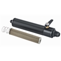 Black Fuel Filter with Shut-Off, 10 Inch, -10 AN
