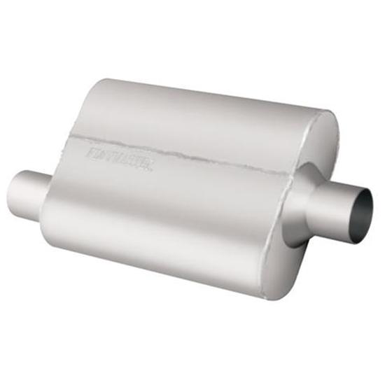 Flowmaster 42541 2-1/2 Inch Muffler, Offset Inlet/Centered Outlet Flowmaster 42541 2-1/2 Inch Muffler, Offset Inlet/Centered Outlet