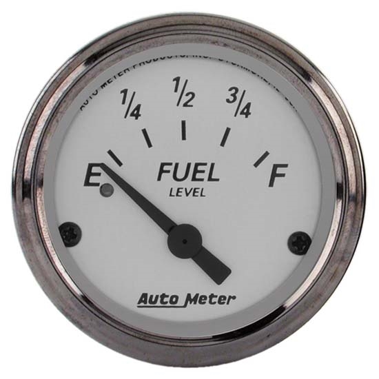 Auto Meter 1906 American Platinum Air-Core Fuel Level Gauge Auto Meter 1906 American Platinum Air-Core Fuel Level Gauge