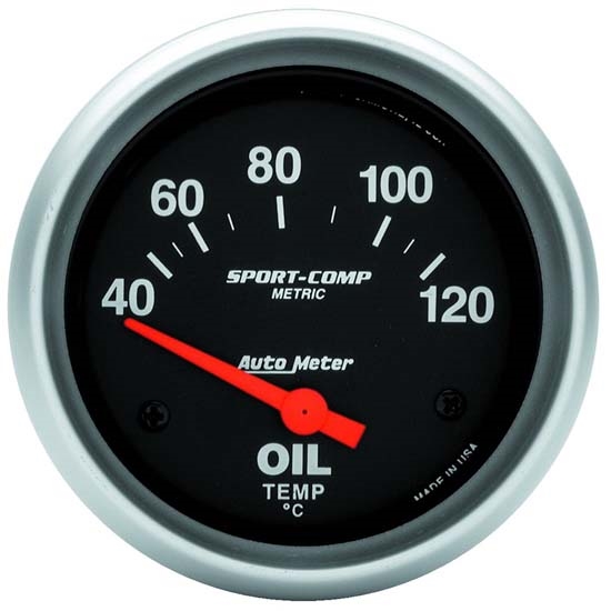 Auto Meter 3542-M Sport-Comp Air-Core Oil Temperature Gauge Auto Meter 3542-M Sport-Comp Air-Core Oil Temperature Gauge