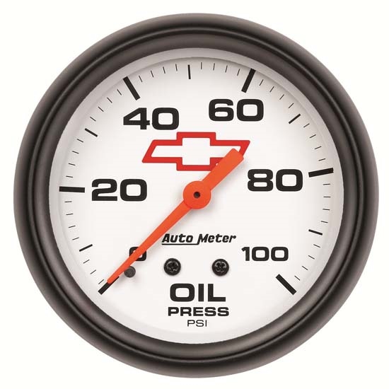 Auto Meter 5821-00406 GM White Mechanical Oil Pressure Gauge Auto Meter 5821-00406 GM White Mechanical Oil Pressure Gauge