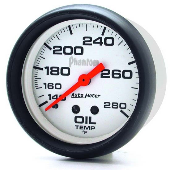 Auto Meter 5841 Phantom Mechanical Oil Temperature Gauge, 2-5/8 Inch Auto Meter 5841 Phantom Mechanical Oil Temperature Gauge, 2-5/8 Inch