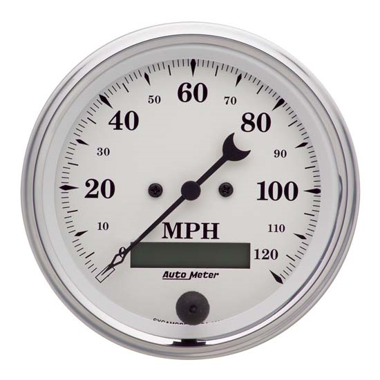 Auto Meter 1680 Old-Tyme White Air-Core Speedometer, 3-3/8 Inch Auto Meter 1680 Old-Tyme White Air-Core Speedometer, 3-3/8 Inch