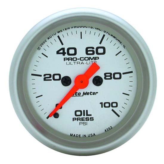 Auto Meter 4353 Ultra-Lite Digital Stepper Motor Oil Pressure Gauge Auto Meter 4353 Ultra-Lite Digital Stepper Motor Oil Pressure Gauge