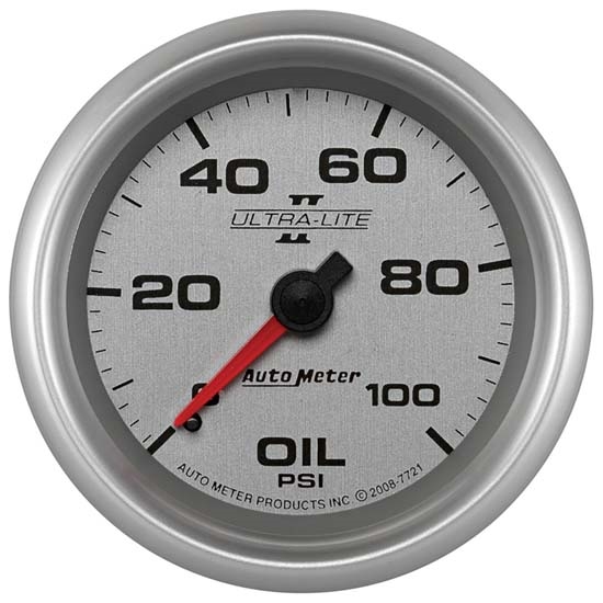 Auto Meter 7721 Ultra-Lite II Mechanical Oil Pressure Gauge Auto Meter 7721 Ultra-Lite II Mechanical Oil Pressure Gauge
