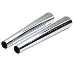 Chrome Exhaust Megaphones, 2 x 4 x 24 Inch