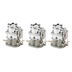 Set of 3 Speedys 9 Super 7 ® Chrome 3-Bolt 2 Barrel Carburetors