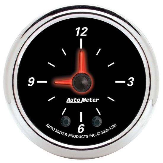 Auto Meter 1285 Designer Black II Digital Stepper Motor Clock Gauge Auto Meter 1285 Designer Black II Digital Stepper Motor Clock Gauge