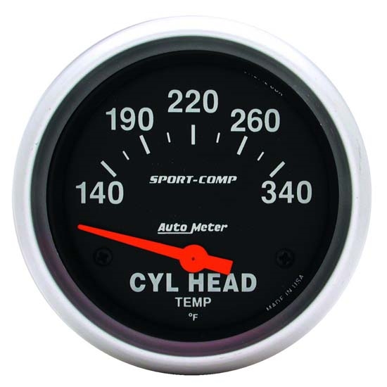 Auto Meter 3536 Sport-Comp Air-Core Cylinder Head Temperature Gauge Auto Meter 3536 Sport-Comp Air-Core Cylinder Head Temperature Gauge