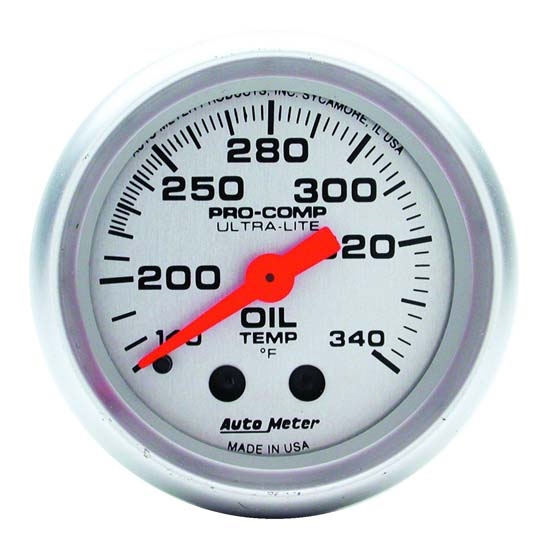 Auto Meter 4346 Ultra-Lite Mechanical Oil Tank Temperature Gauge Auto Meter 4346 Ultra-Lite Mechanical Oil Tank Temperature Gauge