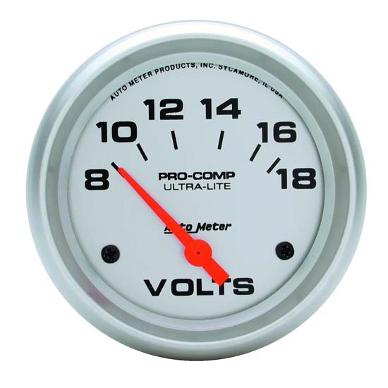 Auto Meter 4491 Ultra-Lite Air-Core Voltmeter Gauge, 2-5/8 Inch Auto Meter 4491 Ultra-Lite Air-Core Voltmeter Gauge, 2-5/8 Inch