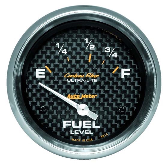 Auto Meter 4815 Carbon Fiber Air-Core Fuel Level Gauge, 2-5/8 Inch Auto Meter 4815 Carbon Fiber Air-Core Fuel Level Gauge, 2-5/8 Inch