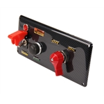 Longacre 44897 Carbon Fiber Start Panel w/ Cover and Master Switch