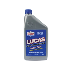 Lucas High Performance Oil, SAE 30W Motor Oil, 1 Quart