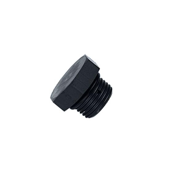 Aluminum Straight Thread Fitting Plug, Black, -10 AN Aluminum Straight Thread Fitting Plug, Black, -10 AN