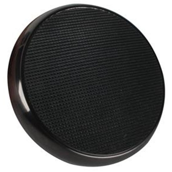 Speedway Universal Round Brake Pedal Pad Black Chrome