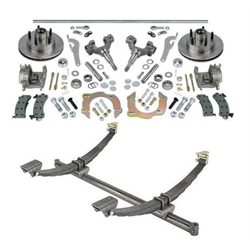 Gasser Straight Axle, Chevy Spindle and Brake Kits, 52-1/2 Hub-to-Hub