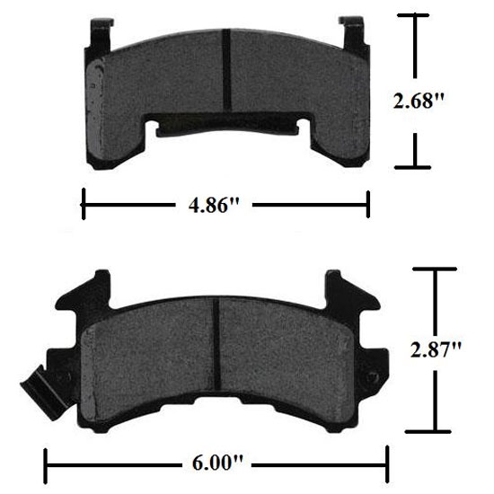 Speedway Soft Street Brake Pads, GM Metric 1978-UP Speedway Soft Street Brake Pads, GM Metric 1978-UP