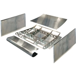 HRP Sprint Car Shark Top Wing Assembly, 5X5 Kit, 2-1/2 Inch Dish