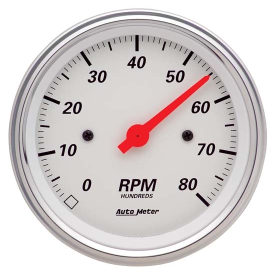 Auto Meter 1390 Arctic White Air-Core In-Dash Tachometer Gauge Auto Meter 1390 Arctic White Air-Core In-Dash Tachometer Gauge