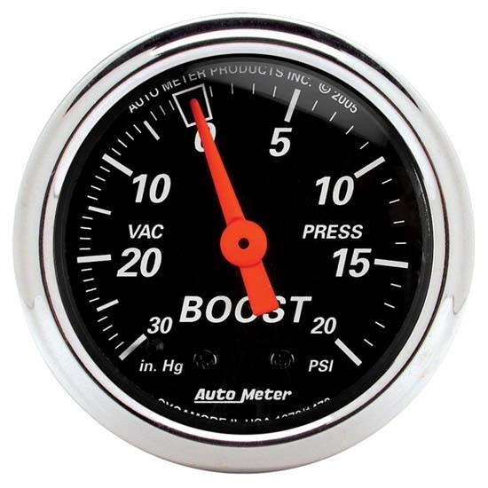 Auto Meter 1471 Designer Black Mechanical Boost/Vacuum Gauge Auto Meter 1471 Designer Black Mechanical Boost/Vacuum Gauge