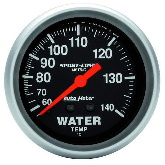 Auto Meter 3431-M Sport-Comp Mechanical Water Temperature Gauge Auto Meter 3431-M Sport-Comp Mechanical Water Temperature Gauge