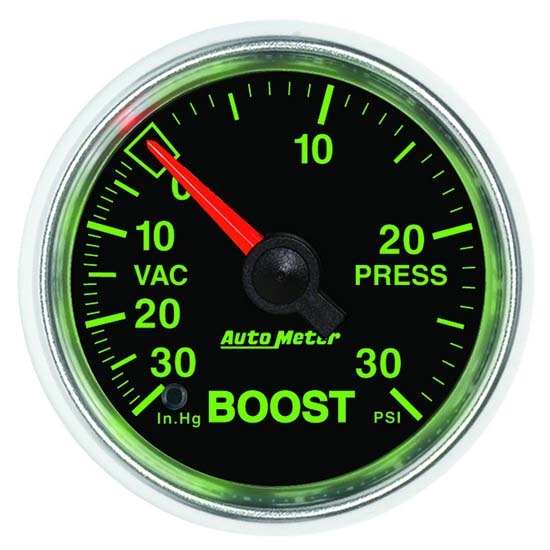 Auto Meter 3803 GS Mechanical Boost/Vacuum Gauge, 2-1/16 Inch Auto Meter 3803 GS Mechanical Boost/Vacuum Gauge, 2-1/16 Inch