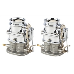 Pair of Speedys 9 Super 7 ® Chrome Primary 3-Bolt 2 Barrel Carburetors