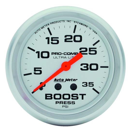 Auto Meter 4404 Ultra-Lite Mechanical Boost Gauge, 35 PSI, 2-5/8 Inch Auto Meter 4404 Ultra-Lite Mechanical Boost Gauge, 35 PSI, 2-5/8 Inch