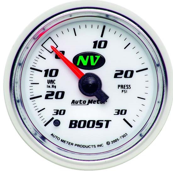 Auto Meter 7303 NV Mechanical Boost/Vacuum Gauge, 2-1/16 Inch Auto Meter 7303 NV Mechanical Boost/Vacuum Gauge, 2-1/16 Inch