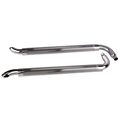 Chrome Side Exhaust Pipes w/ Mufflers, 70 Inch