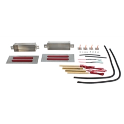 Hagan Flush Mount Tail Lights Red Dual Slot 6 Inch