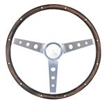 Grant 963 Classic 13.5 Inch Wood Steering Wheel w/ Mustang Horn Button