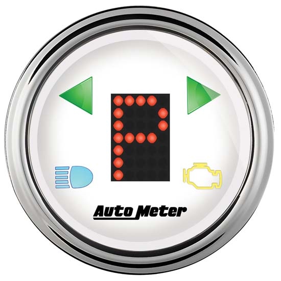 Auto Meter 1360 Arctic White Digital PRNDL Gauge Auto Meter 1360 Arctic White Digital PRNDL Gauge