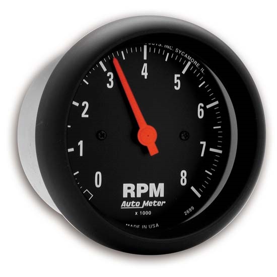 Auto Meter 2699 Z-Series Air-Core In-Dash Tach, 8k RPM, 3-3/8 Inch Auto Meter 2699 Z-Series Air-Core In-Dash Tach, 8k RPM, 3-3/8 Inch