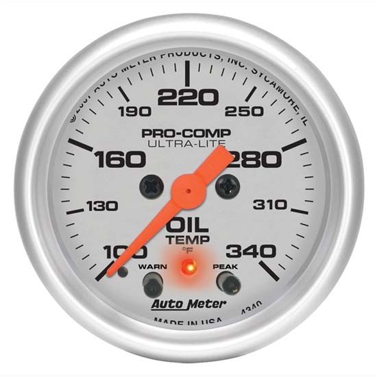 Auto Meter 4340 Ultra-Lite Digital Stepper Motor Oil Temperature Gauge Auto Meter 4340 Ultra-Lite Digital Stepper Motor Oil Temperature Gauge