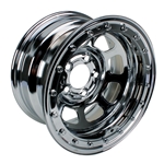 Bassett Wissota Certified 15 Inch Wheel, Beadlock, 15x8, 5 on 5, Chrome