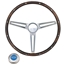 Grant 967 15 Inch Classic Nostalgia Wood Steering Wheel w/ Chevy Horn Grant 967 15 Inch Classic Nostalgia Wood Steering Wheel w/ Chevy Horn