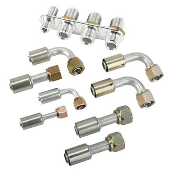 Speedway Inline A/C Hose Bulkhead Plates with Crimp Fittings Speedway Inline A/C Hose Bulkhead Plates with Crimp Fittings