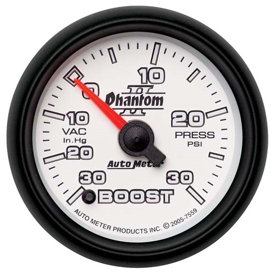 Auto Meter 7559 Phantom II Digital Stepper Motor Boost/Vacuum Gauge Auto Meter 7559 Phantom II Digital Stepper Motor Boost/Vacuum Gauge